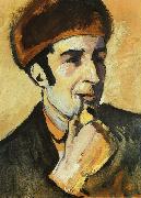 August Macke Portrait of Franz Marc oil painting on canvas